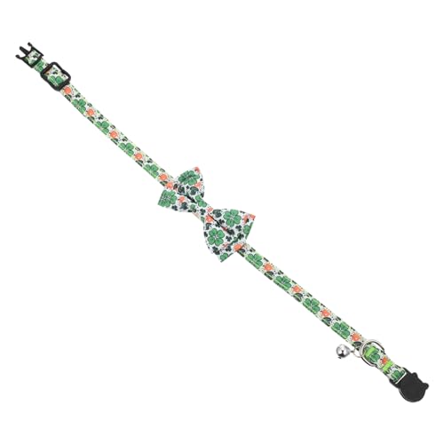 Yardwe Verstellbares Katzenhalsband mit Kreativem Schleifen Design Hautfreundlich für Täglichen Gebrauch Reisen und Geeignet für Kätzchen Dunkelgrün von Yardwe