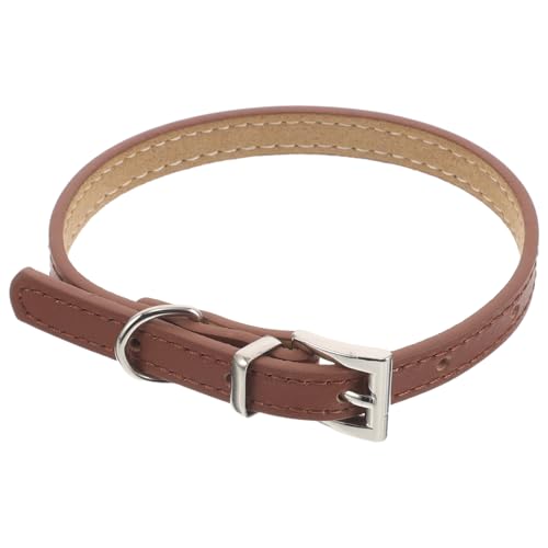 Yardwe Verstellbares PU- für Welpen, kleine, Halskette, weicher und Leichter Hundehalsgurt für Outdoor-Abenteuer, stilvolles Zubehör, Größe S von Yardwe