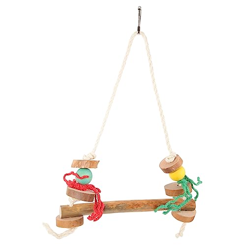 Yardwe Vogelschaukelspielzeug Lustiges Papageienspielzeug Vogelkletterleiter Spielzeuge Papageienkäfigspielzeug Vogel Steht Für Papageien Vogelspielzeug Klettern Xuanfeng Hölzern von Yardwe