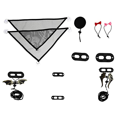 Yardwe Walking Eidechse Seil Tür Dekor Baby Dekor Baby Hängematte 1 Set Eidechse Laufgeschirr Fledermaus Flügel Melone Leguan Leine Haustier Eidechse Hut Krawatte Gecko Geschirr von Yardwe