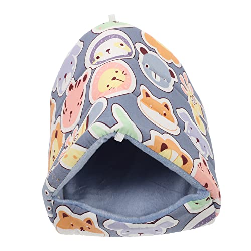 Yardwe Warmes Baumwollnest Stall Tunnel Hamsterversteck Bett Warmes Hamsterversteck Chinchilla Plüsch Hamsterhütte Heu Verstecke Hamsterversorgung Drinnen Baumwolle von Yardwe