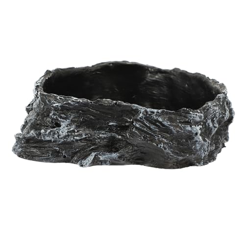 Yardwe Schildkröten Wasser Schüssel für Reptilien Futterspender und Wassernapf aus Robustem Kunststoff Großes Design für Eidechsen für Terrarien von Yardwe