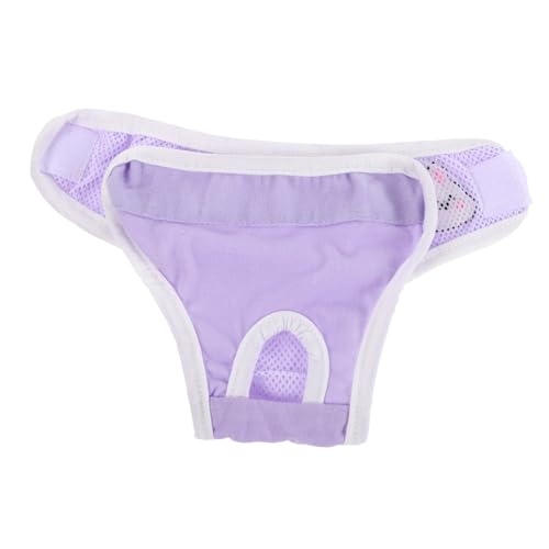 Yardwe Weiche Atmungsaktive für Kleine Hündinnen Waschbare Wiederverwendbare Hundeschutzhose für Läufigkeit Hautfreundliche Periodenunterwäsche in Violett Geeignet von Yardwe