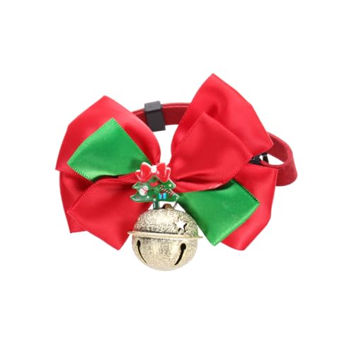 Yardwe Weihnachtliches Haustierhalsband Mit Fliege Und Glocke Verstellbares Hundehalsband Für Katzen Festliche Haustierzubehör Dekoration Für Besonderen von Yardwe