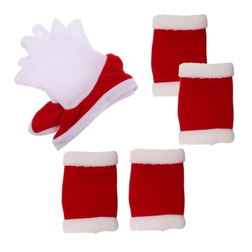 Yardwe Weihnachtliches Pferde-kostüm mit Santa-mütze und Beinschützern Langlebige Party-Dekoration für Festliche Veranstaltungen Komfortabel Atmungsaktiv für Weihnachtsfeiern und Paraden von Yardwe