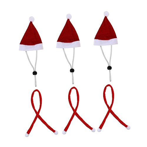 Yardwe Weihnachtliches Teiliges Haustier Set mit Mini Weihnachtsmütze und Schal Material Festliche Dekoration für Kleine Haustiere Wie Katzen Mäuse Igel Geeignet für Partys und von Yardwe