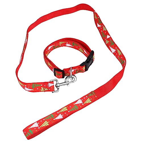 Yardwe Weihnachts Hundehalsband und Leine Set mit Weihnachtsbaum Muster Verstellbare Leine und Halsband für Haustierkostüme und Festliche Anlässe Yardwe Weihnachts Hundehalsband und Leine Set mit Weihnachtsbaum Muster Verstellbare Leine und Halsband für Haustierkostüme und Festliche Anlässe von Yardwe