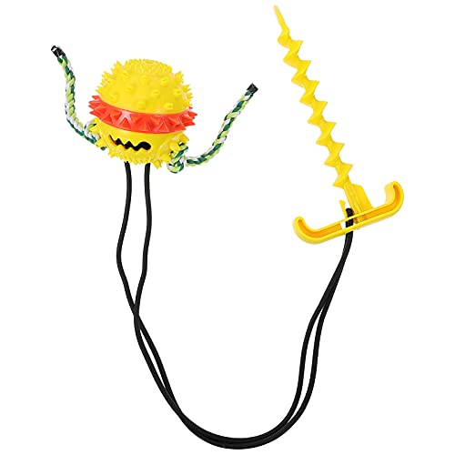 Yardwe Interaktiver Ball Für Hunde Mit Knirschfunktion Kauspielzeug Zur Zähnereinigung Und Langeweilebekämpfung Strapazierfähig Für Indoor Und Outdoor Aktivitäten von Yardwe