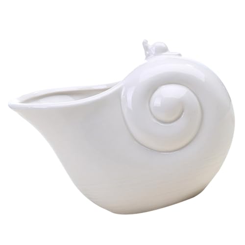 Yardwe Keramischer Schnecken-blumentopf Für Sukkulenten Kreative Tier-Dekoration Für Pflanzen Für Schreibtisch Und Garten Maße Ohne Pflanzen von Yardwe