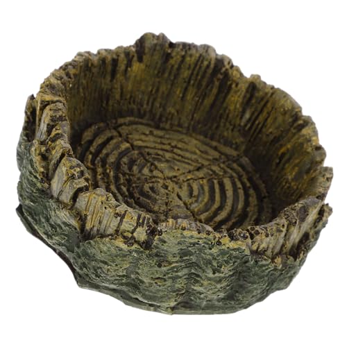 Yardwe Reptilien Futter Und Wassernapf Mit Holzmaserung Langlebige Schüssel Für Schildkröten Eidechsen Und Andere Kleine Tiere Leicht Zu Reinigen rutschfest Und Praktisch Für von Yardwe