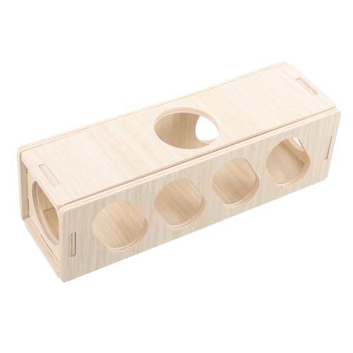 Yardwe zum Verstecken von Kletterspielzeug für Kleintiere Hamster meerschweinchen versteck Meerschweinchen -Tunnel mit groß Ratten -Versteck Kleiner Haustunnel hölzern von Yardwe
