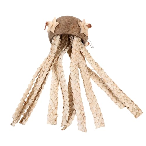 Yardwe Kokosnussschalen Vogel Schredderspielzeug Futter Such Spielzeug Zerkleinerung Hängespielzeug Mit Quaste Für Papagei Und Vogelkäfig Yardwe Kokosnussschalen Vogel Schredderspielzeug Futter Such Spielzeug Zerkleinerung Hängespielzeug Mit Quaste Für Papagei Und Vogelkäfig von Yardwe