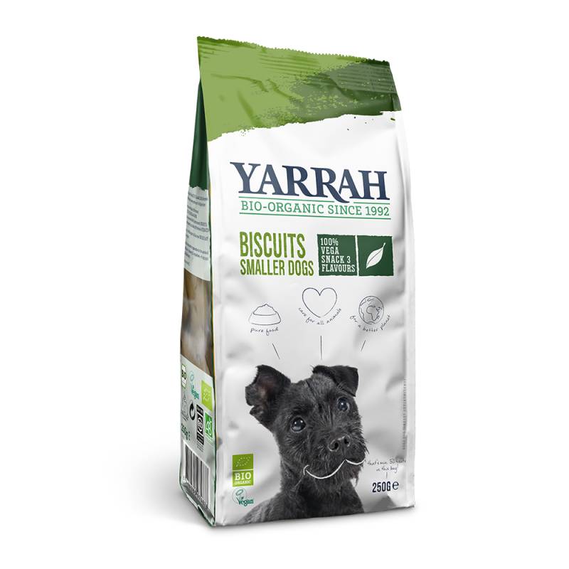 Mixpaket: 2 x Sorten Yarrah Bio Leckerlis testen - 250 g Keks + 3 x 33 g Kausticks von Yarrah