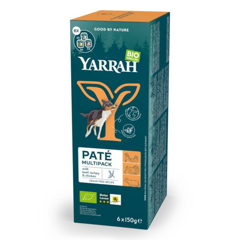 Multipack Yarrah Bio Wellness Paté 24 x 150 g - Mix: 3 Sorten Multipack Yarrah Bio Wellness Paté 24 x 150 g - Mix: 3 Sorten von Yarrah