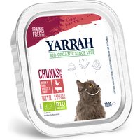 Sparpaket Yarrah Bio 48 x 100 g - Bröckchen: Bio-Huhn & Bio-Rind mit Bio-Petersilie von Yarrah