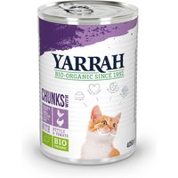 Sparpaket Yarrah Bio Chunks 24 x 405 g - Bio-Huhn & Bio-Truthahn mit Bio-Brennnesseln & Bio-Tomaten von Yarrah