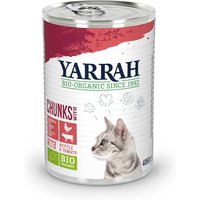 Sparpaket Yarrah Bio Chunks 24 x 405 g - Mix (Bio-Huhn, Bio-Huhn & Bio-Rind) von Yarrah