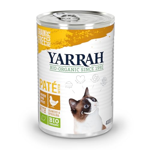 YARRAH Bio Katzenfutter Pate mit Huhn 400 g, 12er Pack (12 x 400 g) von Yarrah