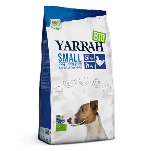 Yarrah SMALL Breeds Nahrhaftes Bio-Trockenfutter für Hunde – für kleine Rassen jeglichen Alters | Exquisite Biologische Hundebrocken mit Huhn, 5kg | 100% biologisch & frei von künstlichen Zusätzen von Yarrah
