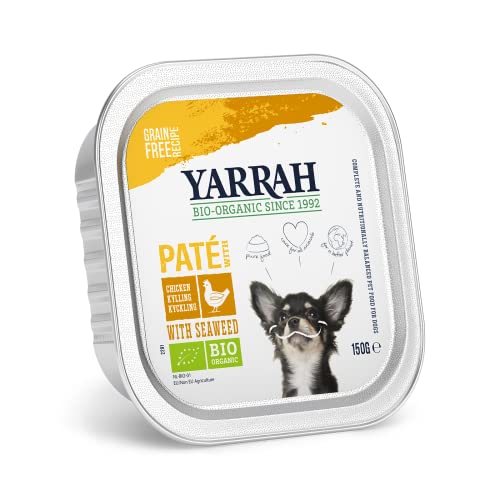 YARRAH Schmackhafte, getreidefreie Pastete mit biologischem Huhn und biologischer Alge. Eignet Sich für Hunde Aller Rassen und Altersgruppen, sowohl für Welpen als auch für ältere Hunde. von Yarrah