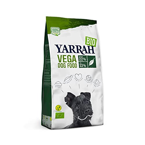 YARRAH Vega Vegetarisches Bio-Trockenfutter für Hunde – für alle Hunderassen und Altersgruppen | Exquisite Biologische Hundebrocken, 2kg | 100% biologisch & frei von künstlichen Zusätzen von Yarrah