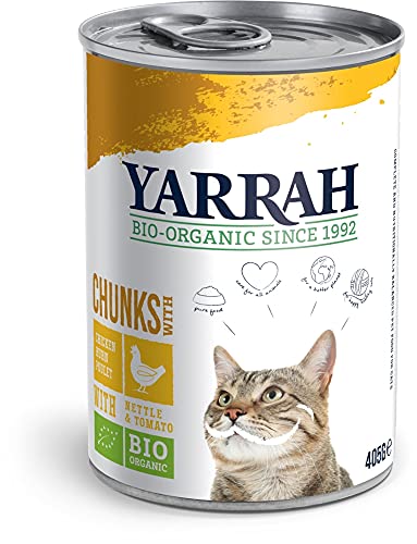 YArbre Katzenfutter, Huhn in Brennnessel und Tomatensoße für Erwachsene, 1 x 405 g von Yarrah