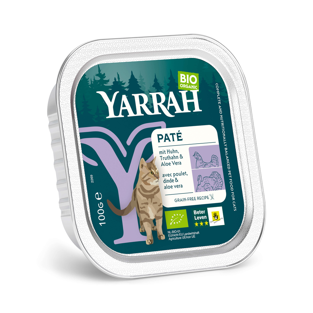 Yarrah BIO Paté 16 x 100 g - Bio-Huhn & Bio-Truthahn mit Bio-Aloe Vera Yarrah BIO Paté 16 x 100 g - Bio-Huhn & Bio-Truthahn mit Bio-Aloe Vera von Yarrah