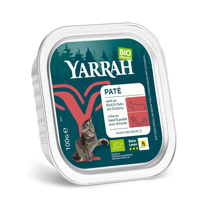 Yarrah BIO Paté 16 x 100 g - Bio-Rind mit Bio-Zichorie von Yarrah