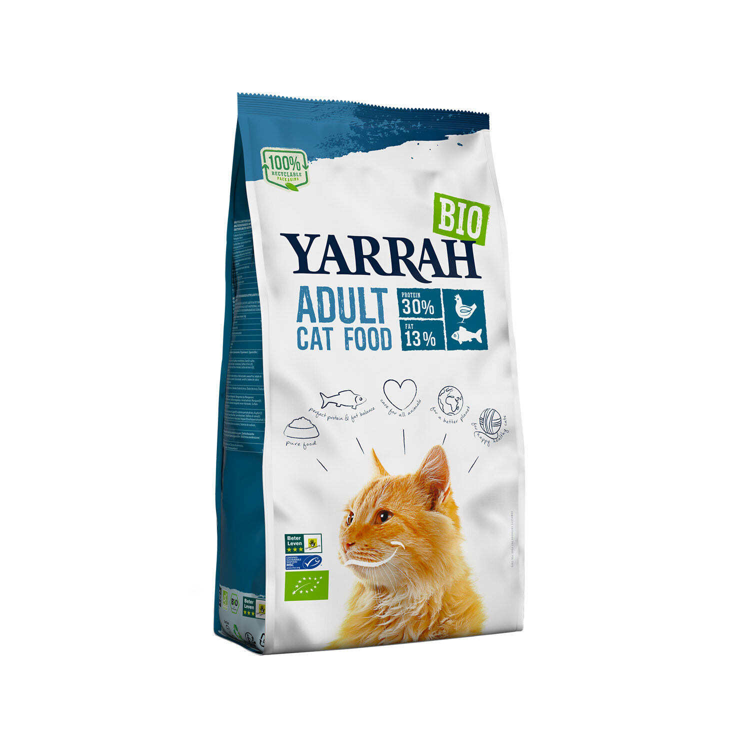 Yarrah Bio Adult Katzenfutter - Fisch - 10 kg von Yarrah