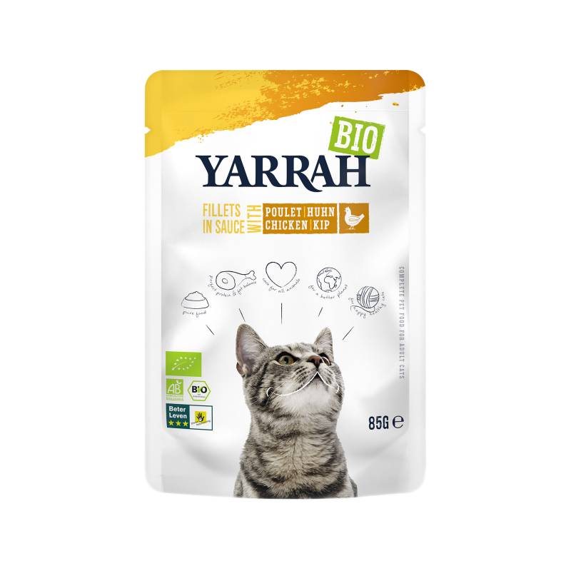 Yarrah Bio Cat Pouch - Chicken in Gravy - 14 x 85 g von Yarrah
