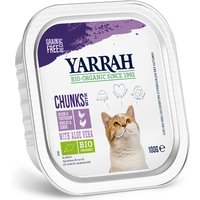 Yarrah Bio Chunks 6 x 100 g - Bio Huhn & Bio Truthahn mit Bio Aloe Vera von Yarrah