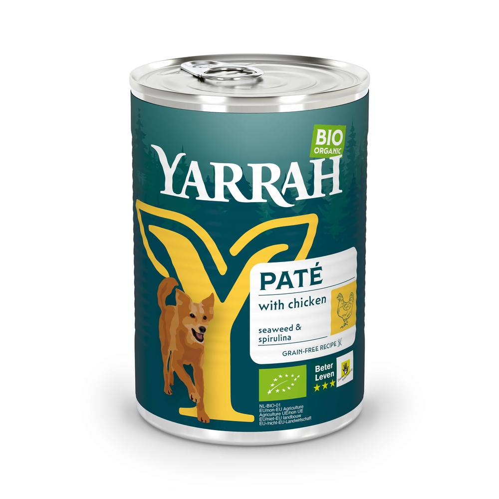 Yarrah Bio Einzeldosen - Bio Huhn mit Bio Meeresalgen & Bio Spirulina 1 x 400 g von Yarrah