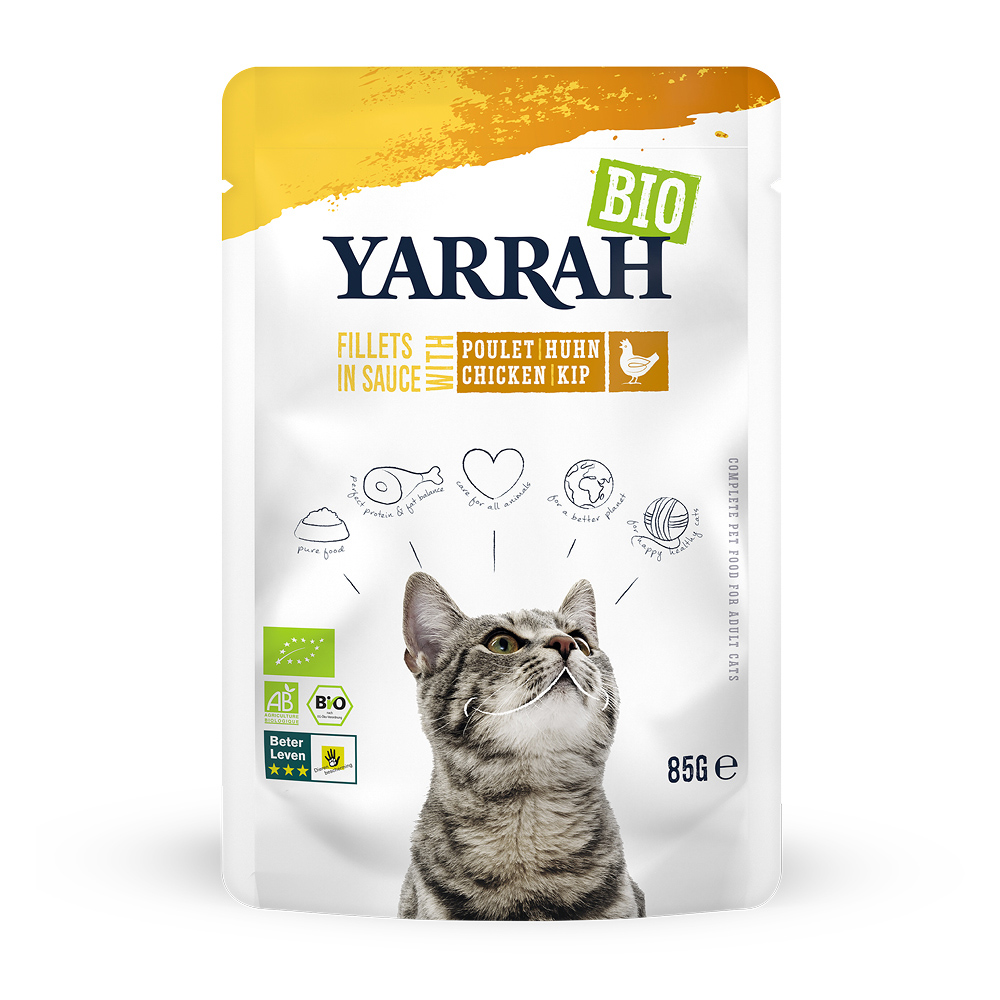 Yarrah Bio Filets in Soße 14 x 85 g - mit Bio-Huhn von Yarrah
