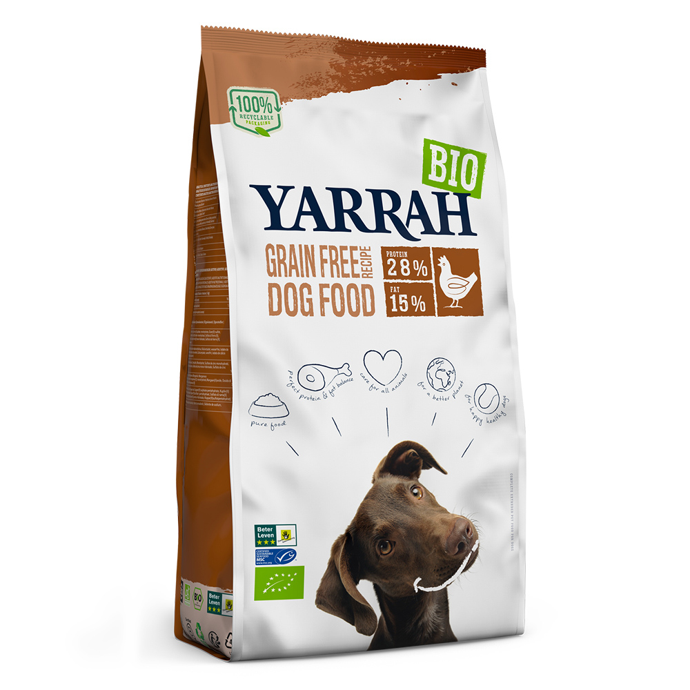 Yarrah Bio Getreidefrei mit Bio Huhn - 10 kg von Yarrah