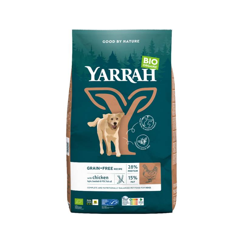 Yarrah Bio Getreidefreies Hundefutter - Hühnchen & Fisch - 10 kg von Yarrah