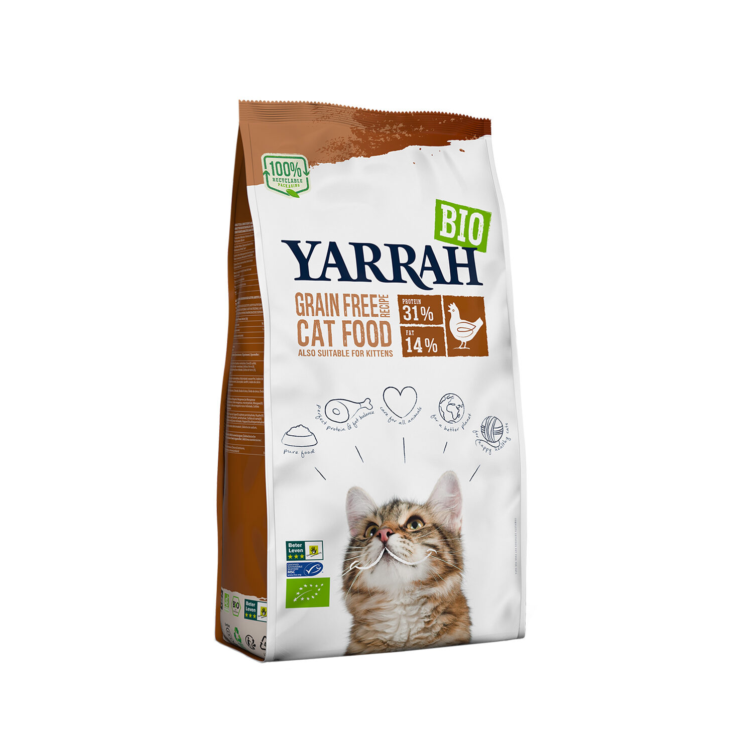 Yarrah Bio Getreidefreies Katzenfutter - 2,4 kg von Yarrah