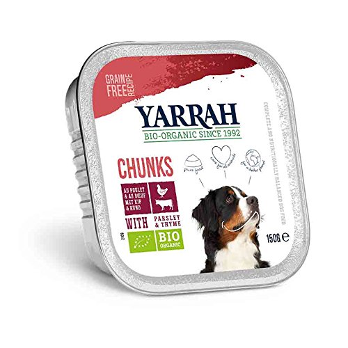 YARRAH Bio Hundefutter Bröckchen Huhn mit Rind, 1er Pack (1 x 150 Grams) von Yarrah