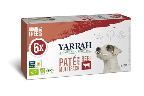 Yarrah Packung mit 6 Dosen Pastete mit Bio-Kälb für Hunde, 6 x 150 g von Yarrah
