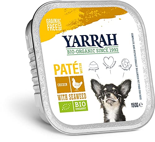 Yarrah Bio Hundefutter - Paté Huhn mit Meeresalgen - 150 g - 12er Pack von Yarrah