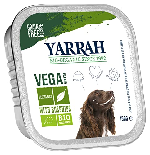 YARRAH Bio Hundefutter Vegetarische Bröckchen Vega, 6er Pack (6 x 150 Grams) von YARRAH