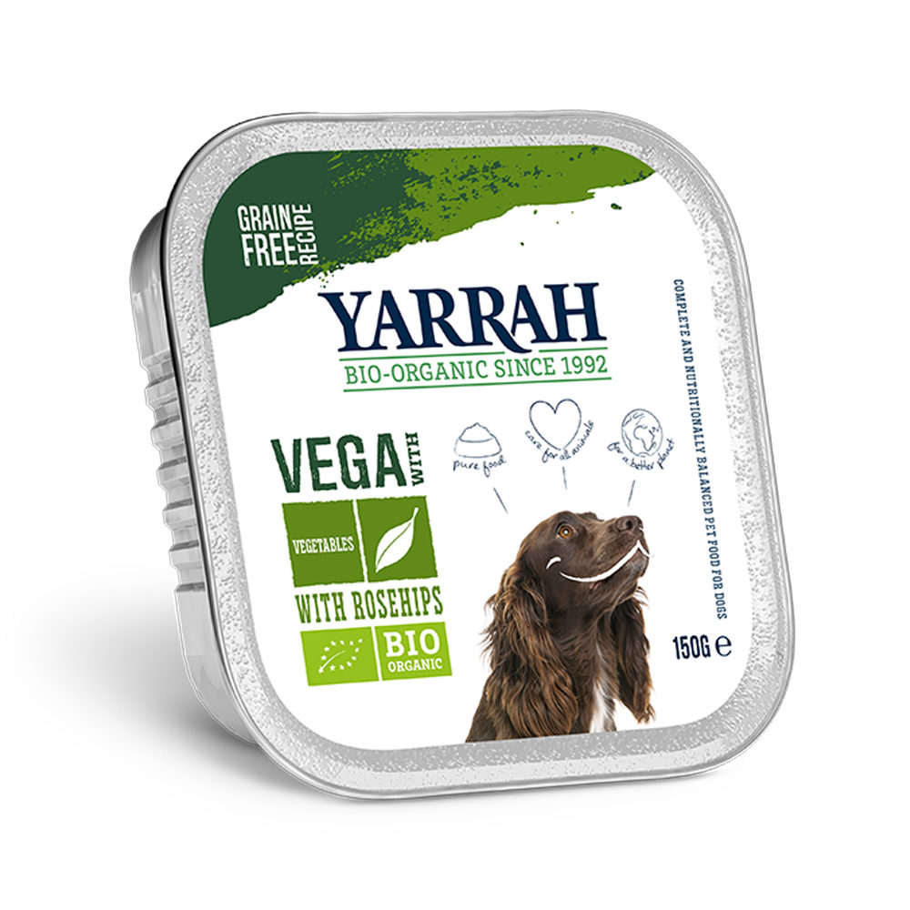 Yarrah - Bio Hundefutter in Soße Vega mit Hagebutten Bio 12x 150 g von Yarrah