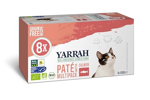 Yarrah Bio Katzenfutter - 8 x 100gr - Lachs - Getreidefrei von Yarrah