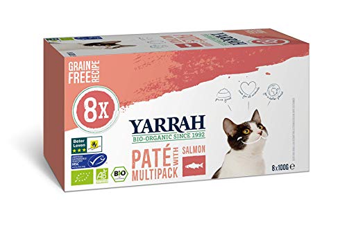 Yarrah Bio Katzenfutter - 8 x 100gr - Lachs - Getreidefrei von Yarrah