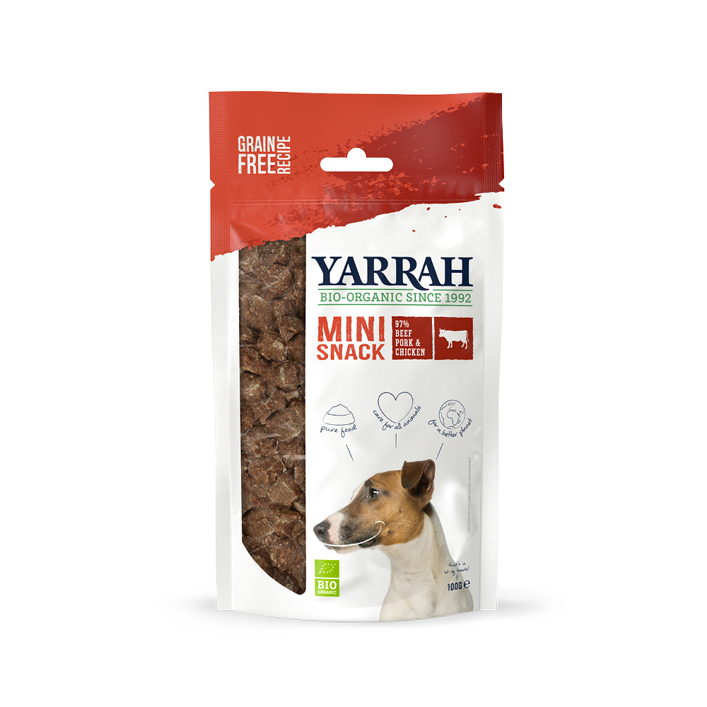 Yarrah Bio Mini Snack für Hunde - 3 x 100 g von Yarrah