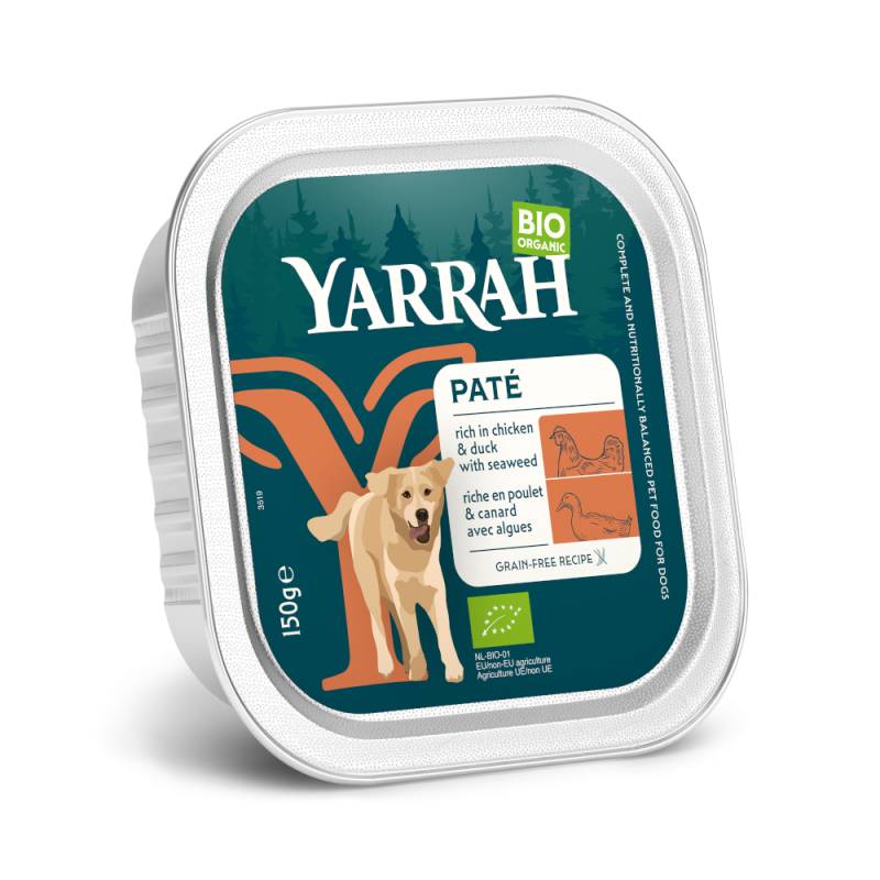 Yarrah Bio Paté 12 x 150 g - Bio-Huhn mit Bio-Ente & Bio-Meeresalgen von Yarrah