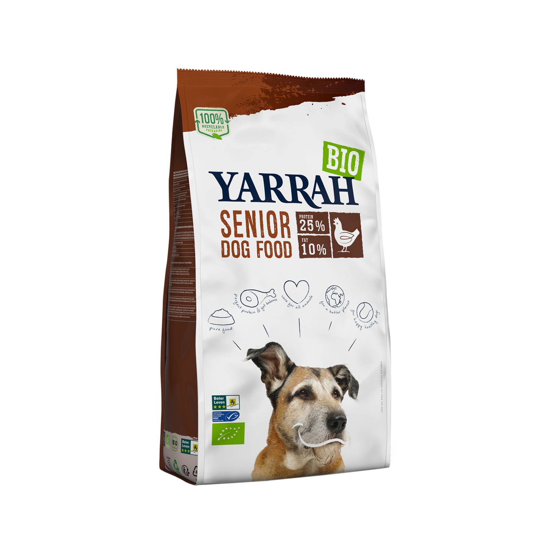 Yarrah Bio Senior Hundefutter - Huhn, Fisch und Kräutern - 10 kg von Yarrah