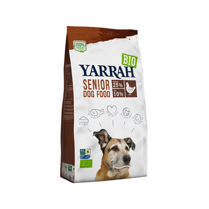Yarrah Bio Senior Hundefutter - Huhn, Fisch und Kräutern - 10 kg von Yarrah