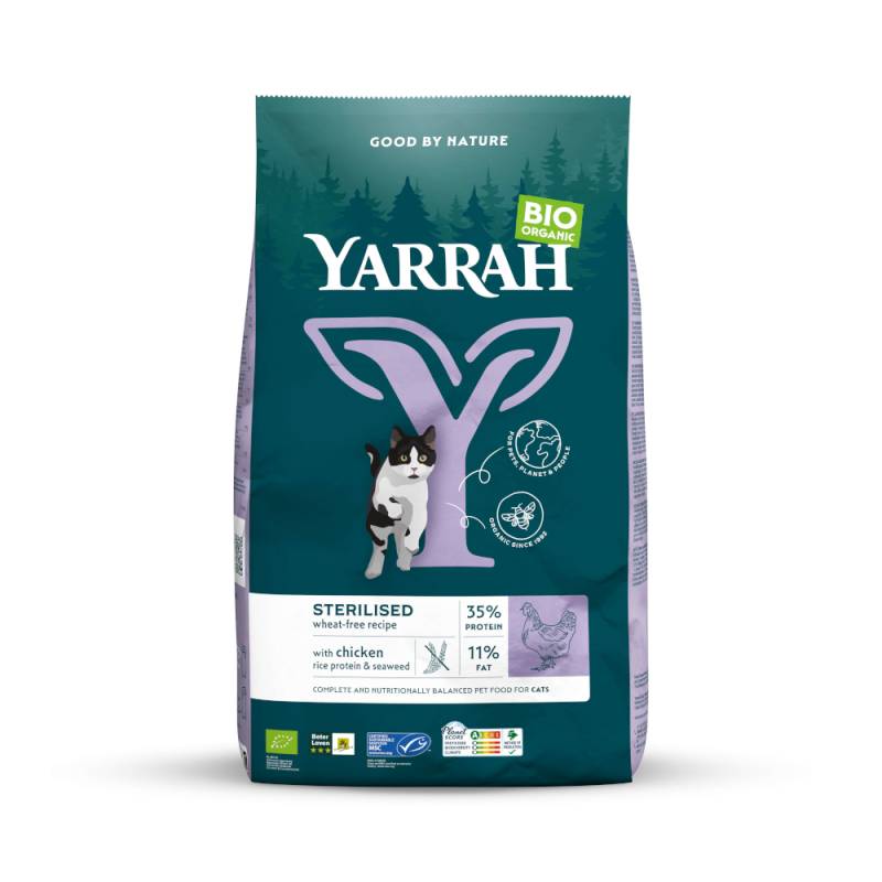 Yarrah Bio Sterilised Weizenfrei mit Bio Huhn - 2 kg von Yarrah