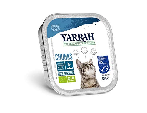 Yarrah-Cat Chunks Chicken Fish with Spirulina Bio 16x100g von Yarrah