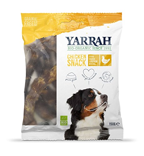 YARRAH Getrocknete Bio Hühnerhälse, 5er Pack (5 x 150 g) von Yarrah
